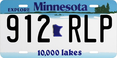 MN license plate 912RLP