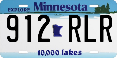 MN license plate 912RLR