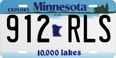 MN license plate 912RLS