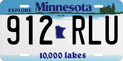 MN license plate 912RLU