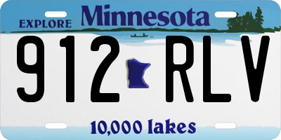 MN license plate 912RLV