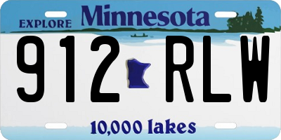 MN license plate 912RLW