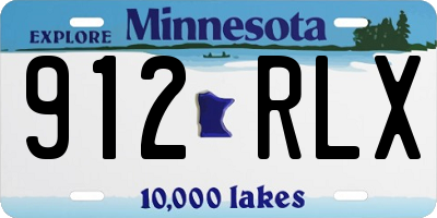 MN license plate 912RLX