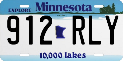 MN license plate 912RLY