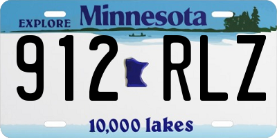 MN license plate 912RLZ