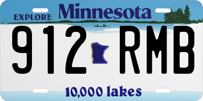 MN license plate 912RMB