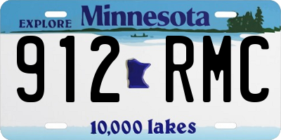 MN license plate 912RMC