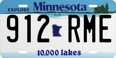 MN license plate 912RME