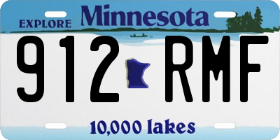 MN license plate 912RMF