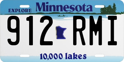 MN license plate 912RMI