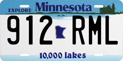MN license plate 912RML