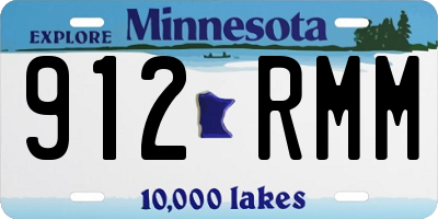 MN license plate 912RMM
