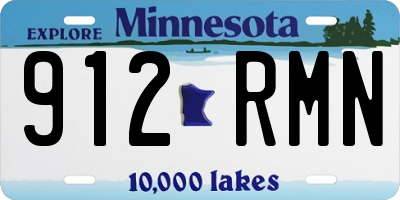 MN license plate 912RMN