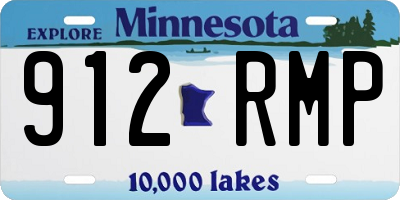 MN license plate 912RMP