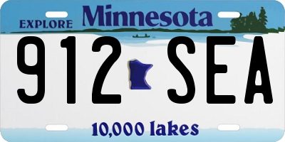 MN license plate 912SEA