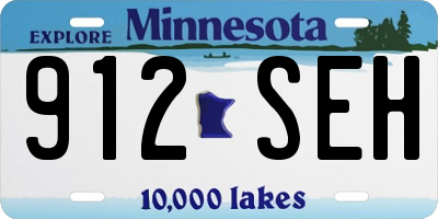 MN license plate 912SEH