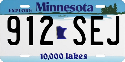 MN license plate 912SEJ