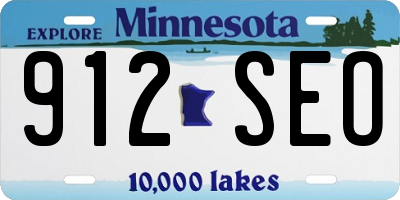 MN license plate 912SEO
