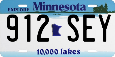 MN license plate 912SEY