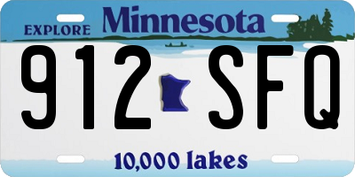 MN license plate 912SFQ