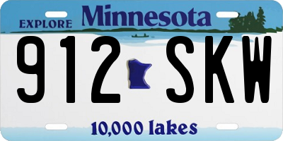 MN license plate 912SKW