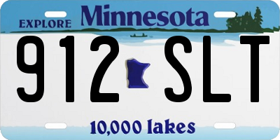 MN license plate 912SLT