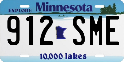 MN license plate 912SME