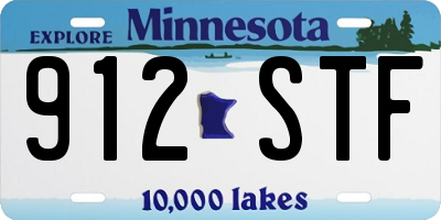 MN license plate 912STF