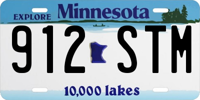 MN license plate 912STM