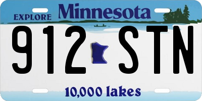 MN license plate 912STN