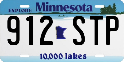 MN license plate 912STP