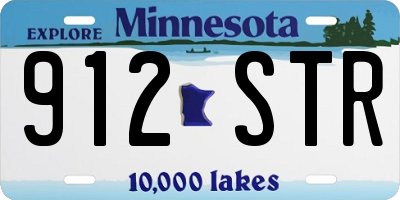 MN license plate 912STR