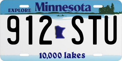 MN license plate 912STU