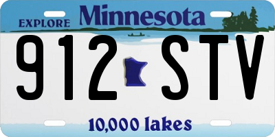 MN license plate 912STV
