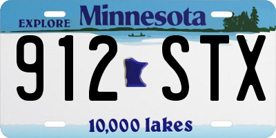 MN license plate 912STX