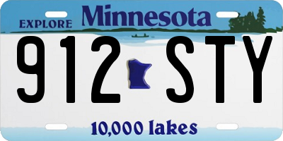 MN license plate 912STY
