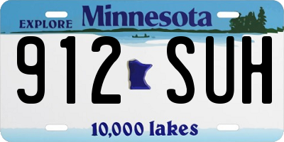 MN license plate 912SUH