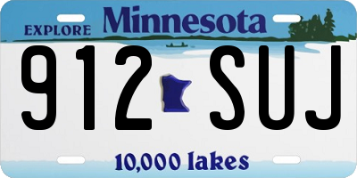 MN license plate 912SUJ