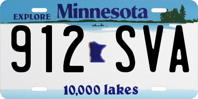 MN license plate 912SVA
