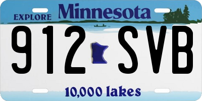 MN license plate 912SVB
