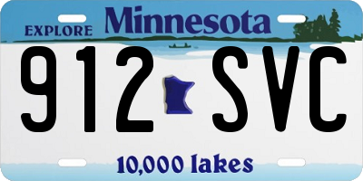 MN license plate 912SVC