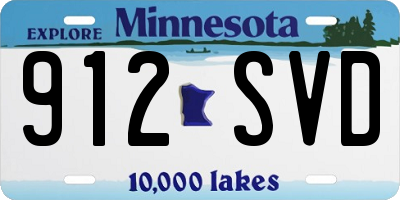 MN license plate 912SVD