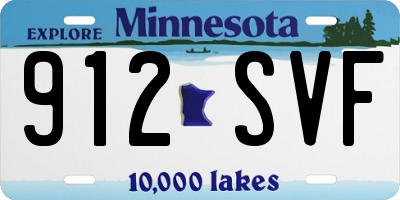 MN license plate 912SVF