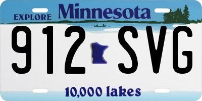 MN license plate 912SVG