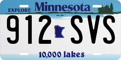 MN license plate 912SVS