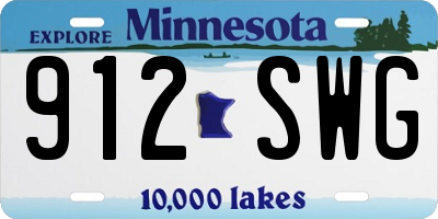 MN license plate 912SWG