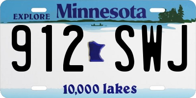 MN license plate 912SWJ
