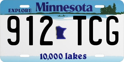 MN license plate 912TCG