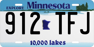MN license plate 912TFJ