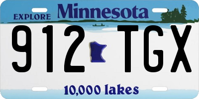MN license plate 912TGX